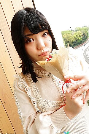 Chubby Ryo Izumi impatient to fuck with us